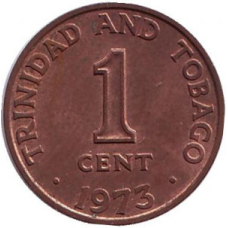 Монета 1 цент. 1973 рік, Тринідад і Тобаго. (БО)