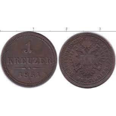 Австрія 1 крейцер, 1851год, Австро-Угорська імперія. (Г)