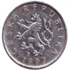 Монета 10 гелерів. 1997 рік, Чехія.(АС)