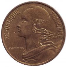 Монета 50 сантимів. 1962 рік, Франція. (3 складки на комірі).