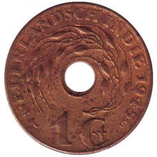 Монета 1 цент. 1945 рік, Нідерландська Індія. (“S“ - Сан-Франциско)