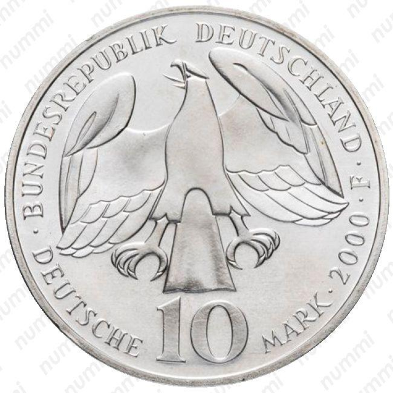 Німеччина 10 марок 2000 F “250 років з дня смерті Йоганна Себастьяна Баха“ Німеччина 10 марок 2000 F “250 років з дня смерті Йоганна Себастьяна Баха“