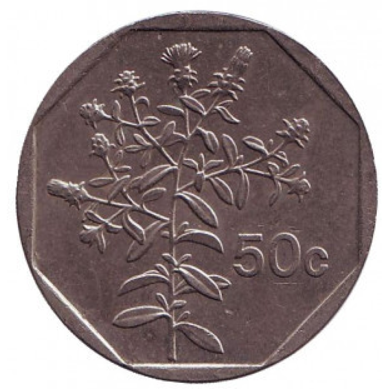 Рослина. Монета 50 млн. 1991-98 рік, Мальта.(АО) Рослина. Монета 50 млн. 1991-98 рік, Мальта.(АО)