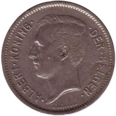 5 франків. 1930 рік, Бельгія. (Der Belgen)