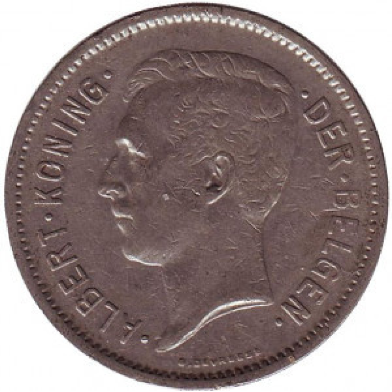 5 франків. 1930 рік, Бельгія. (Der Belgen) 5 франків. 1930 рік, Бельгія. (Der Belgen)
