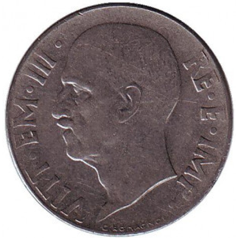 Віктор Еммануїл III. Монета 20 чентезимо. 1943 рік, Італія. Віктор Еммануїл III. Монета 20 чентезимо. 1943 рік, Італія.