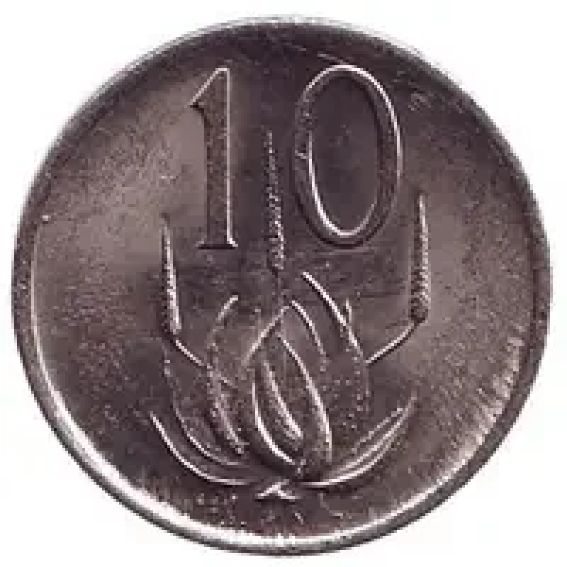 Алоэ. Монета 10 центов. 1970-89 год, Южная Африка ЮАР Алоэ. Монета 10 центов. 1970-89 год, Южная Африка ЮАР