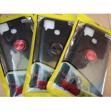 Tpu чехол deen colorring під магнітний тримач realme C15 (чорний/червоний, чорний/чорний)