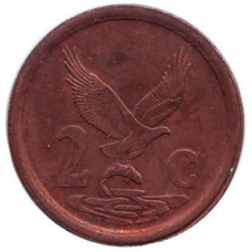 Орел. Монета 2 центи. 1991,94 рік, ПАР..(Д)
