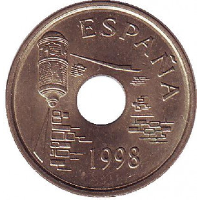 Сеута. Монета 25 песет. 1998 рік, Іспанія..(Р) Сеута. Монета 25 песет. 1998 рік, Іспанія..(Р)