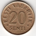 Естонія 20 синтів, 1992-1996(БС) Естонія 20 синтів, 1992-1996(БС)
