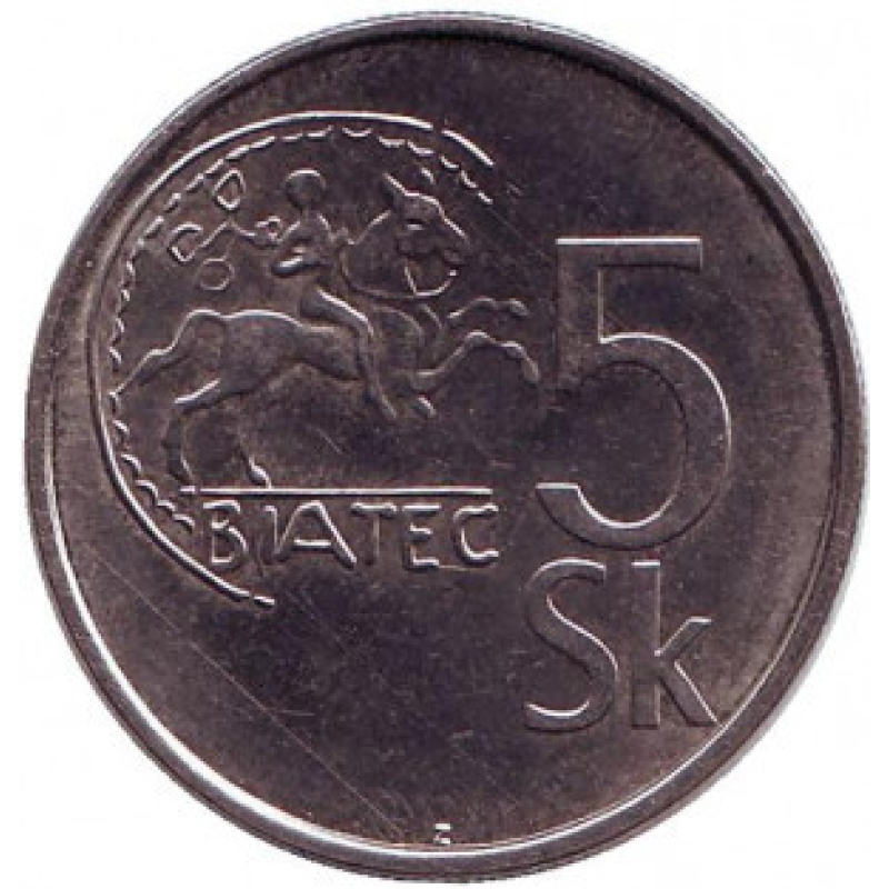 Кельтська монета Биатек. Монета 5 крон. 2007 рік, Словаччина. (БЕ) Кельтська монета Биатек. Монета 5 крон. 2007 рік, Словаччина. (БЕ)
