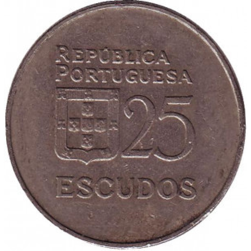 Монета 25 ескудо. 1982,78,81 рік, Португалія.(Г) Монета 25 ескудо. 1982,78,81 рік, Португалія.(Г)