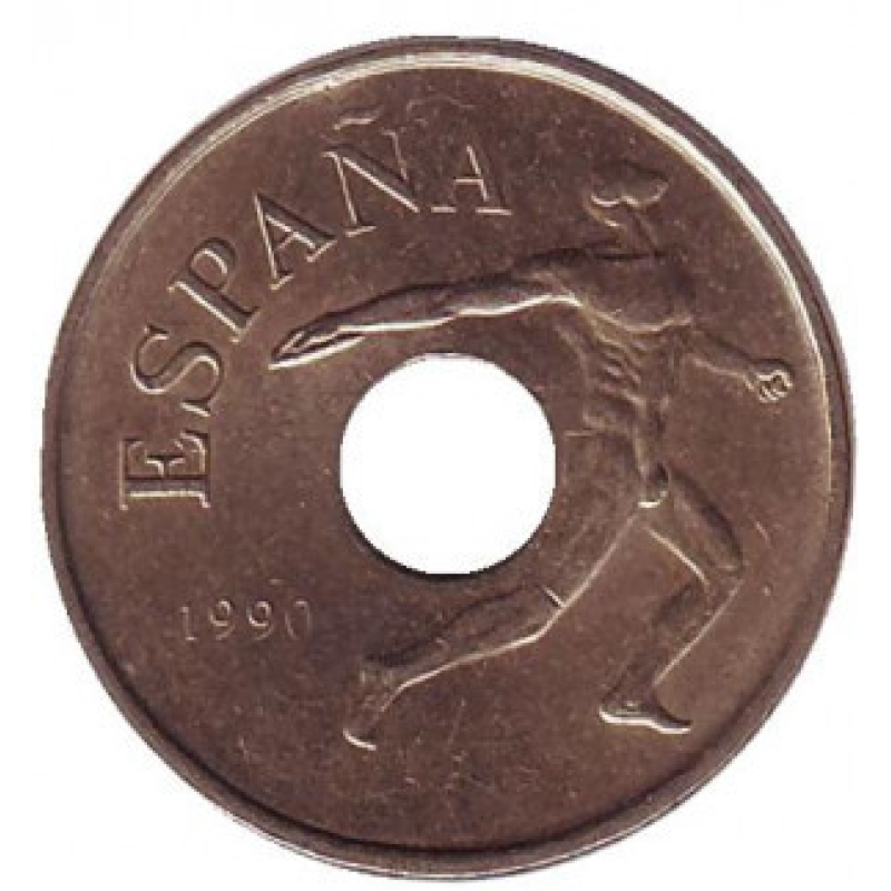 Літні Олімпійські ігри в Барселоні 1992. Монета 25 песет. 1990 рік, Іспанія.(Г) Літні Олімпійські ігри в Барселоні 1992. Монета 25 песет. 1990 рік, Іспанія.(Г)