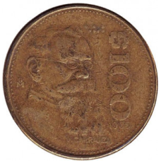 Венустино Карранса. Монета 100 песо. 1985,84 рік, Мексика. (БД)