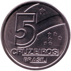 Сельхозработник. Монета 5 крузейро. 1991 рік, Бразилія.(БС)
