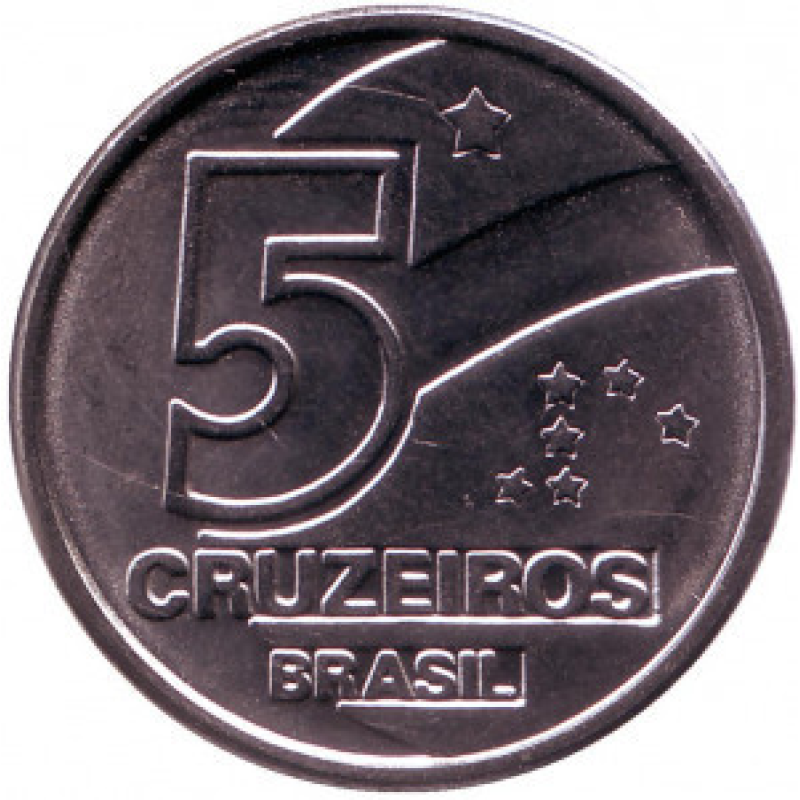 Сельхозработник. Монета 5 крузейро. 1991 рік, Бразилія.(БС) Сельхозработник. Монета 5 крузейро. 1991 рік, Бразилія.(БС)