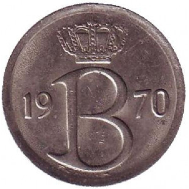 25 сантимів. 1948-93 рік, Бельгія. (Belgie) 25 сантимів. 1948-93 рік, Бельгія. (Belgie)