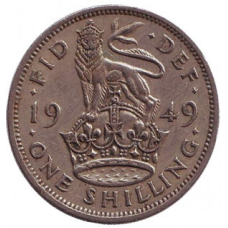 Монета 1гладш. 1949,48 рік, Великобританія. (Герб Англії).(В)