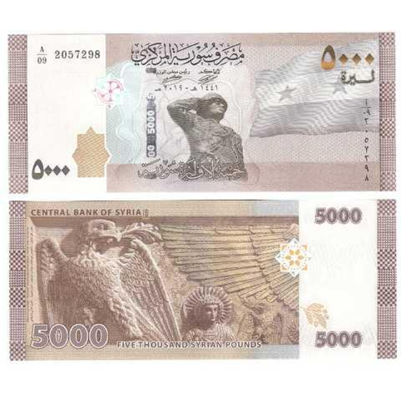 Syria Сирія - 5000 Pounds 2019 ( 2021 ) UNC