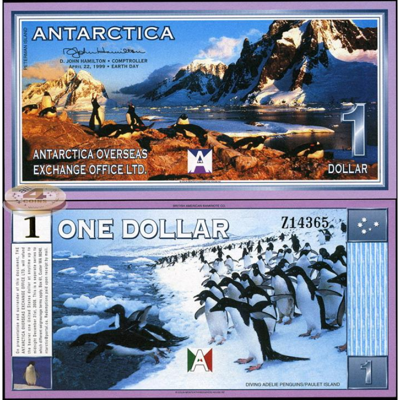 Antarctica Антарктика - 1 Dollar 1999 UNC Antarctica Антарктика - 1 Dollar 1999 UNC
