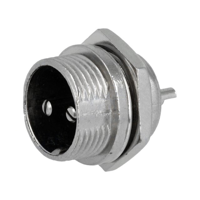 Роз“єм MIC 332, (штекер), монтажний, 2pin, діам.-16мм Роз“єм MIC 332, (штекер), монтажний, 2pin, діам.-16мм