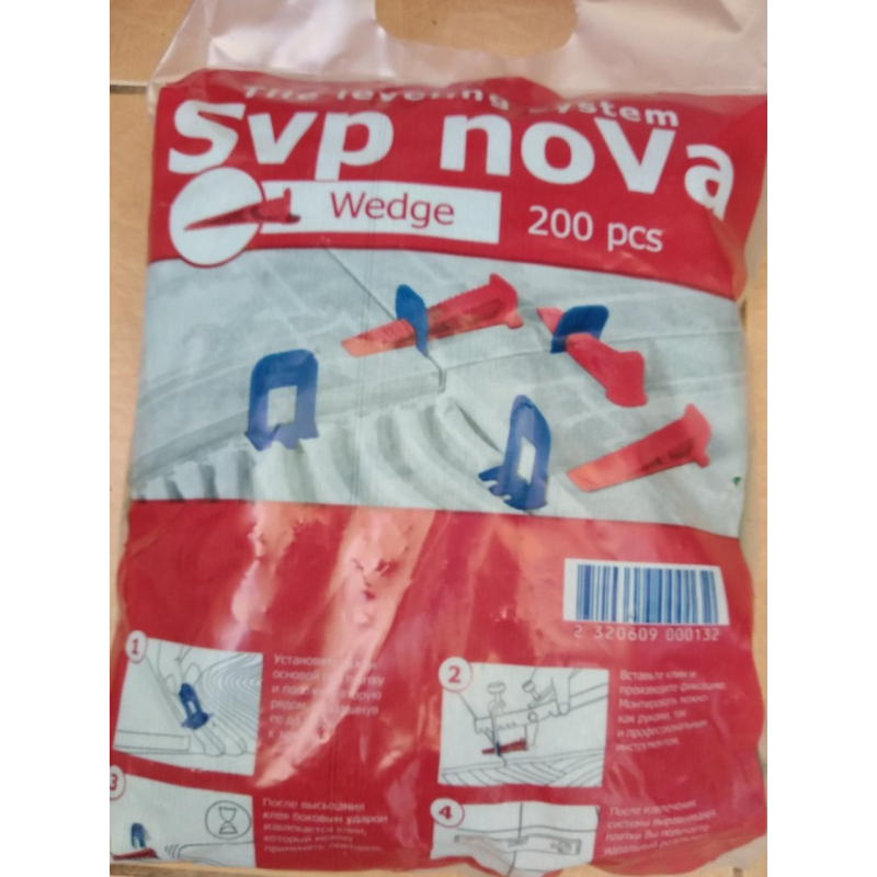 Клин (Система) для вирівнювання плитки Svp noVa Клин 200шт. «СВП-НОВА»