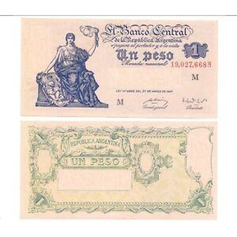 Аргентина. 1 песо 1949 р UNC Аргентина. 1 песо 1949 р UNC