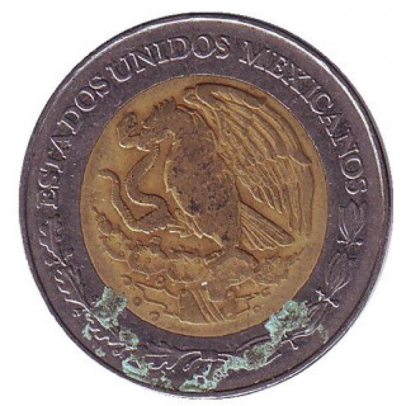 Монета 2 песо. 1996-2023 рік, Мексика.(БД)