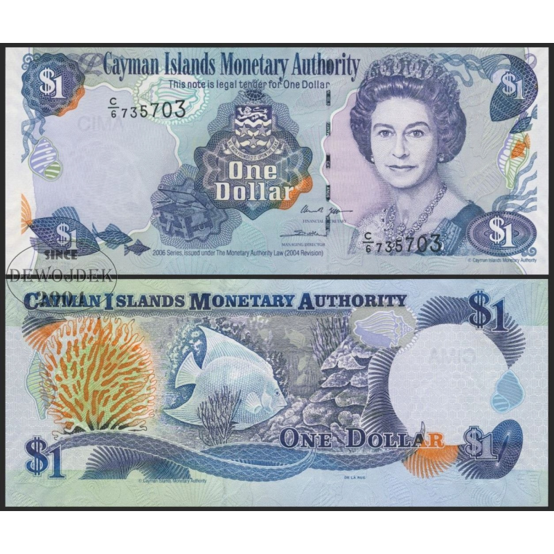 Кайманові Ост./Cayman Is. 1 Dollar 2006 P33d UNC Кайманові Ост./Cayman Is. 1 Dollar 2006 P33d UNC
