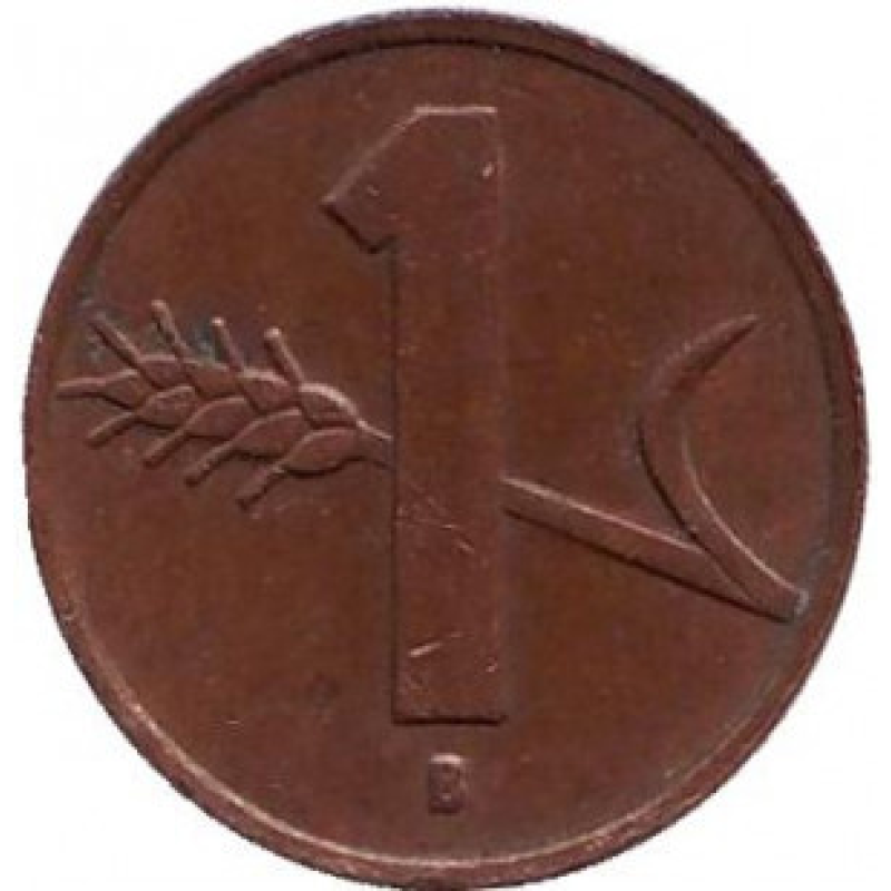 Монета 1 рапен. 1948 рік, Швейцарія. Монета 1 рапен. 1948 рік, Швейцарія.