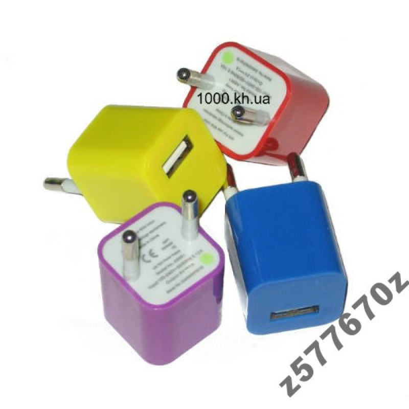 Мережевий зарядний пристрій USB 5 V 150mA Cube Мережевий зарядний пристрій USB 5 V 150mA Cube