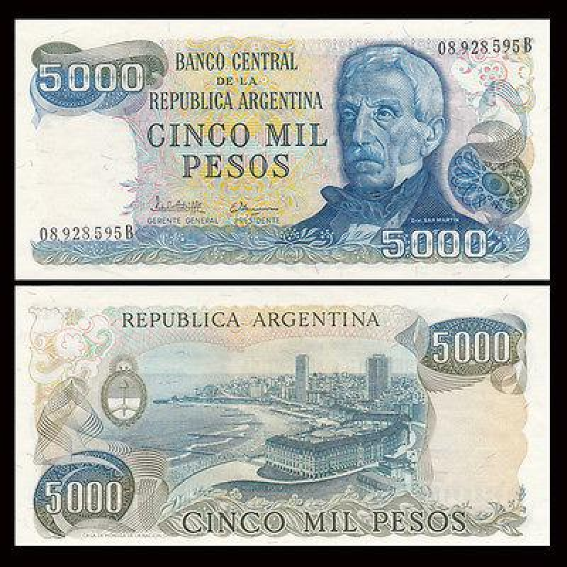 Аргентина / Argentina 5000 pesos 1981 Pick 305 UNC