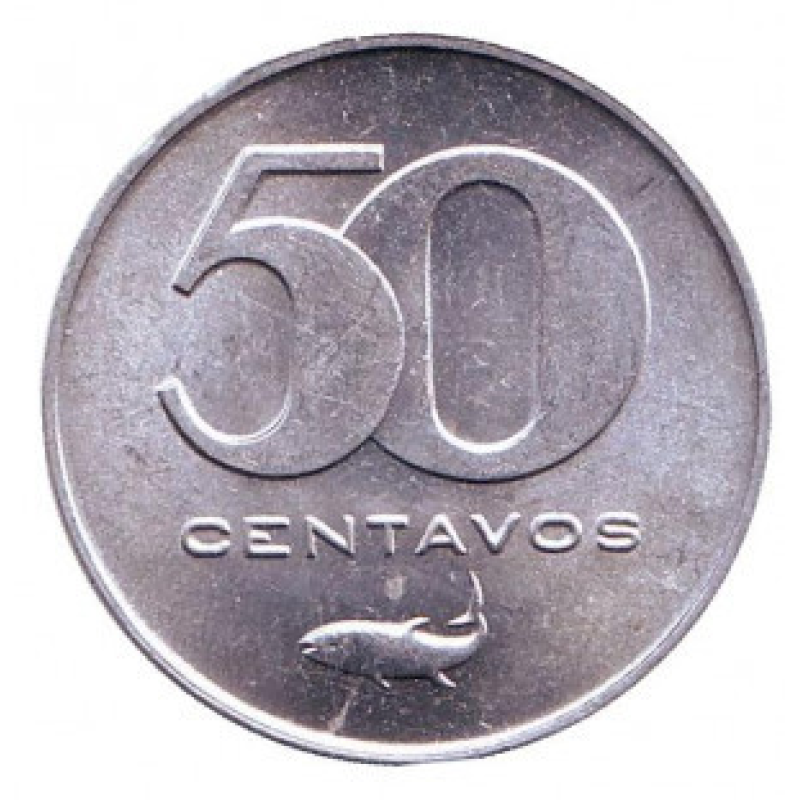 Риба. Монета 50 сентаво. 1977 рік, Кабо-Верде. (БС) Риба. Монета 50 сентаво. 1977 рік, Кабо-Верде. (БС)
