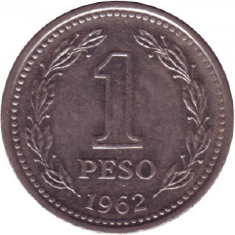 Монета 1 песо. 1957-62 рік, Аргентина..(АМ) Монета 1 песо. 1957-62 рік, Аргентина..(АМ)