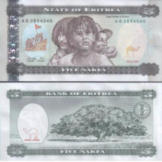 Еритрея /Eritrea 5 Nakfa 1997 Pick 2 UNC