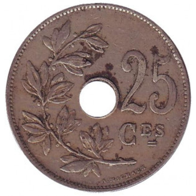 25 сантимів. 1927 рік, Бельгія. (Belgique) 25 сантимів. 1927 рік, Бельгія. (Belgique)