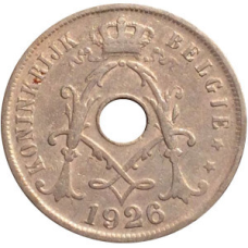 25 сантимів. 1926 рік, Бельгія. (Belgie)
