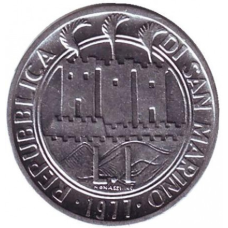 FAO. Монета 1 ліра. 1977 рік, Сан-Марино. UNC