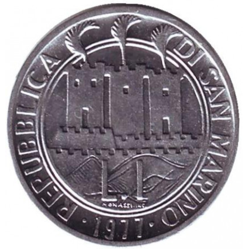 FAO. Монета 1 ліра. 1977 рік, Сан-Марино. UNC FAO. Монета 1 ліра. 1977 рік, Сан-Марино. UNC
