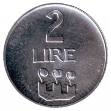 Святий. Монета 2 ліри. 1972 рік, Сан-Марино. UNC