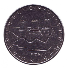 Монета 50 лір. 1976 рік, Сан-Марино.UNC