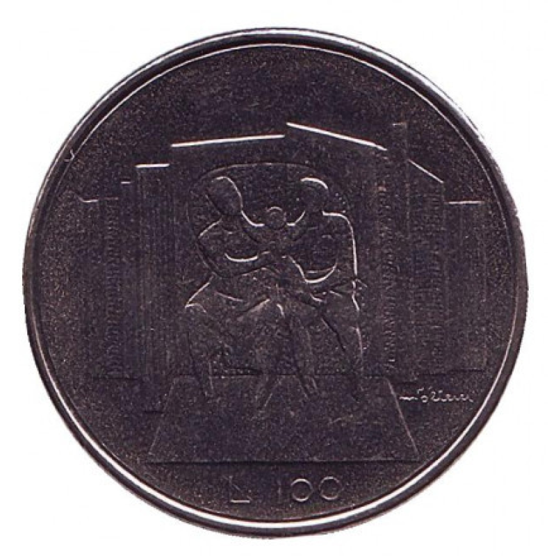 Сім“я з дитиною. Монета 100 лір. 1976 рік, Сан-Марино.UNC Сім“я з дитиною. Монета 100 лір. 1976 рік, Сан-Марино.UNC