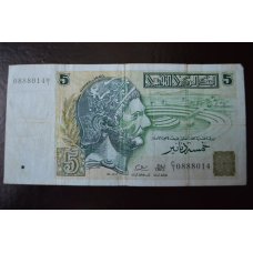 ТУНІС 92 TUNISIA 5 DINARS 1993 рік